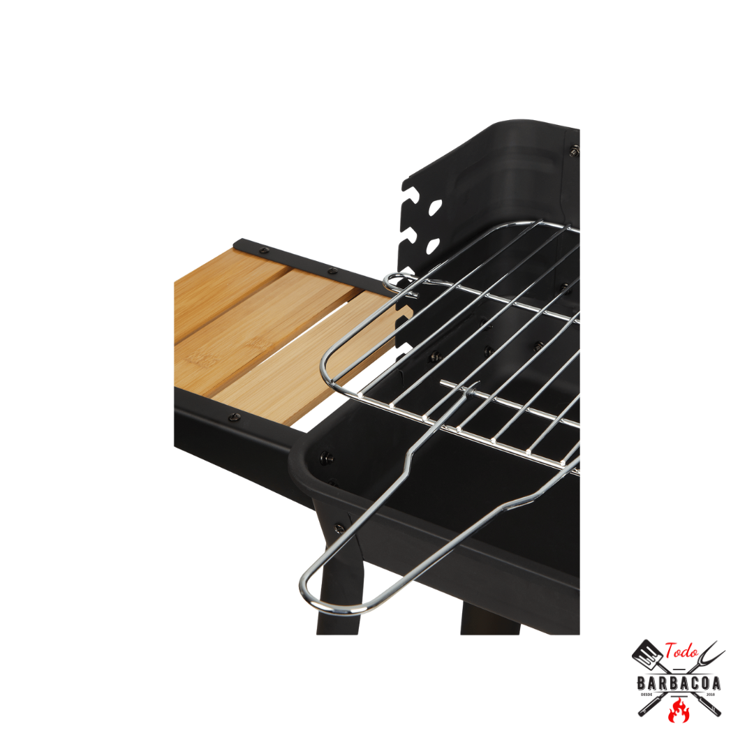 Barbacoa rectangular con tablas de madera 83x45x86 cm