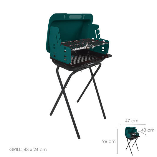 Barbacoa Plegable Cayuse 47x43,5x96cm