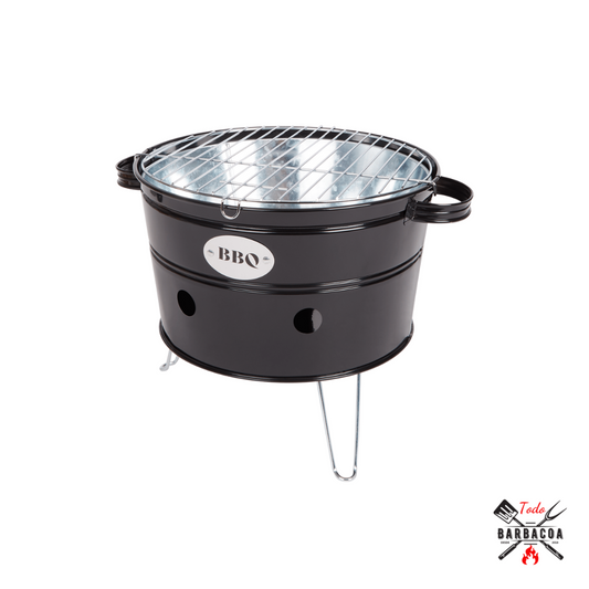 Barbacoa semiabierta compacta con rejilla