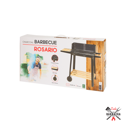 Barbacoa rectangular con tablas de madera 83x45x86 cm